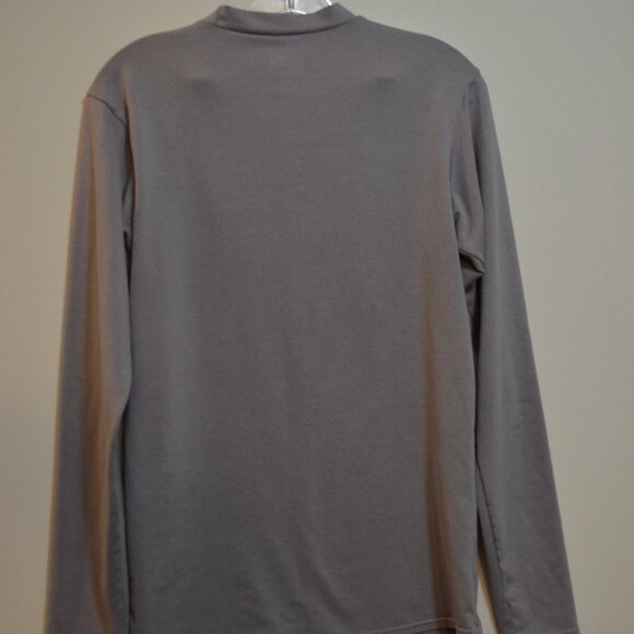 REEBOK Play Activewear Turtle-Neck Long Sleeves Solid Gray Lady's Tee L - Picture 4 of 6